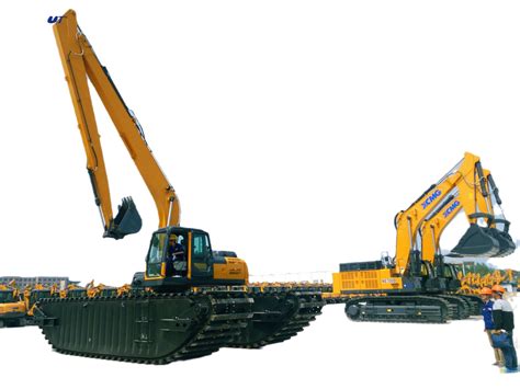 Amphibious Excavator Undercarriage Pontoon With Floating Tracks For