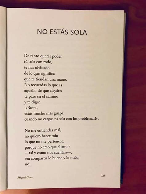 No Estás Sola Miguel Gane Quotes Citas De Libros Frases De