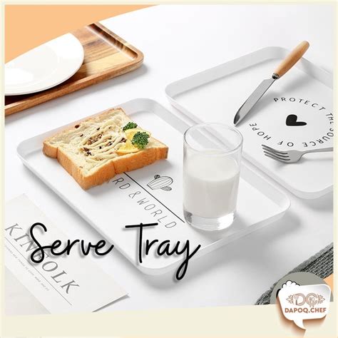 DC Dulang Makanan Segi Empat Plastik Nordic Breakfast Serving Tray