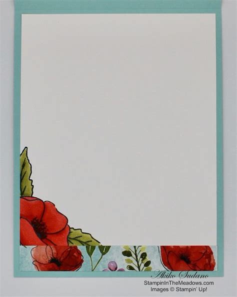 Stampin Up Painted Poppies Thank You Card For The Happy Inkin