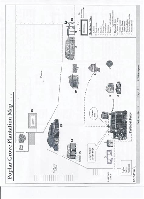 Map of Poplar Grove Plantation - Poplar Grove Plantation Math Trail