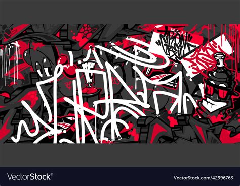 Dark abstract flat urban street art graffiti style