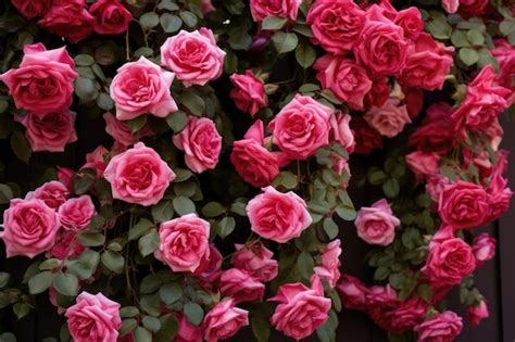 Premium AI Image | Climbing roses closeup