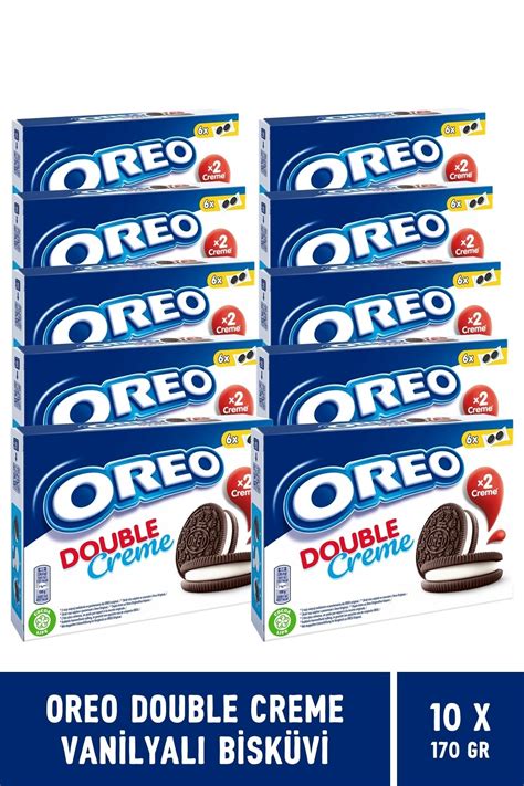 Oreo Double Krema Vanilyalı Bisküvi 170 Gr 10 Adet Setmondelez133