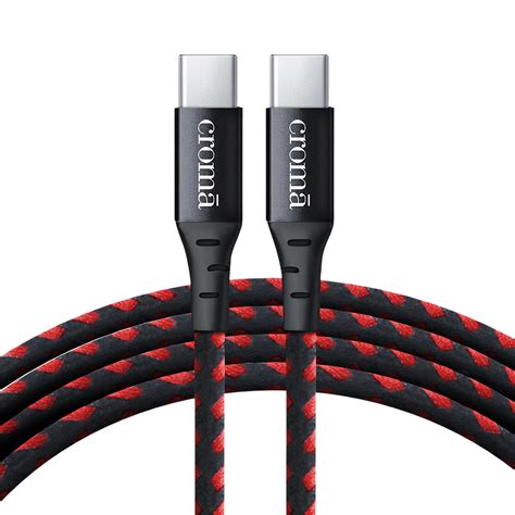 Buy Croma Type C To Type C 6 6 Feet 2m Cable Apple Compatible Red Online Croma