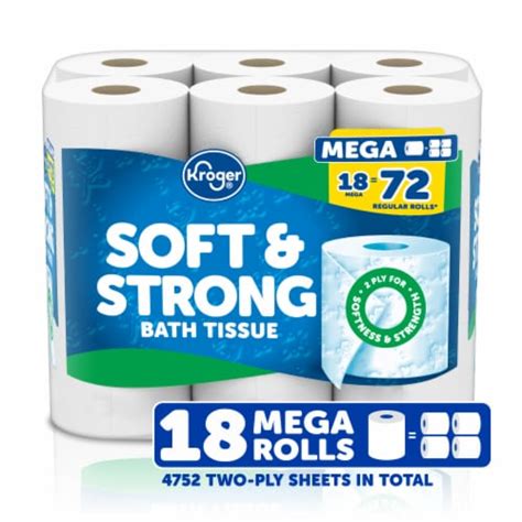 Kroger® Soft And Strong Toilet Paper Mega Roll 18 Rolls King Soopers