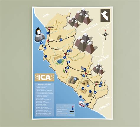 Mapa Turístico Ica Behance