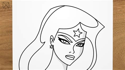 How To Draw Wonder Woman Step By Step Easy Youtube