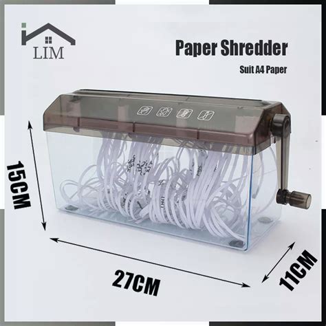 Paper Shredder Manual Paper Cutting Machine A4 for Home Mini Portable ...