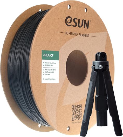 ESUN Carbon Fiber PLA Filament 1 75mm Matte Texture 3D Printer