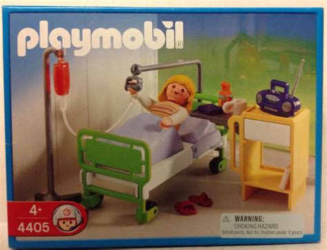 Playmobil 4405 Hospital Room Patient Iv Wstand New 1858267692