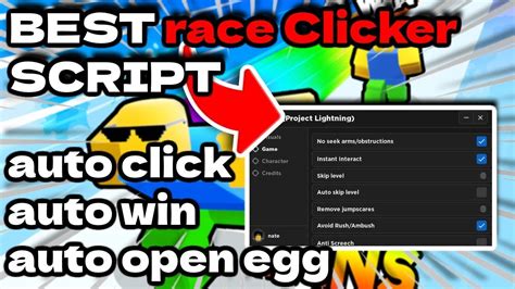 Best Race Clicker Script Auto Farm Auto Click Teleport Auto Hatch