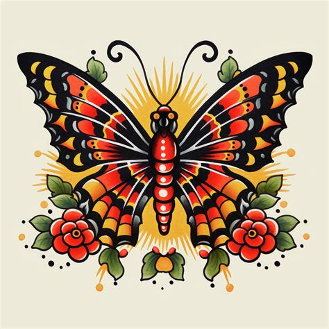 Vintage Butterfly Tattoo style Digital Art by John Cassella - Fine Art ...