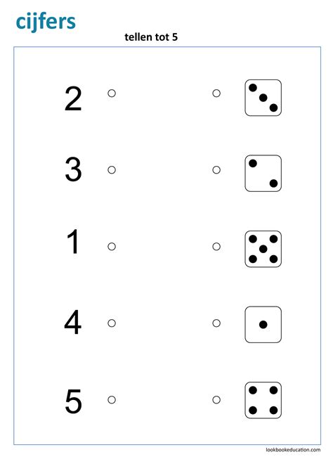 Werkblad Cijfers Dobbelsteen Lookbookeducation Nl