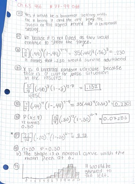 Hw 2 - hw chapter 7 AP Stats - Ch 6 456 0dd 77 Mes it would be a