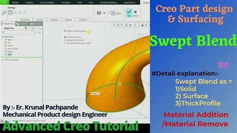 7 Swept Blend Creo Part Design Detail Explanation Of Swept Blend