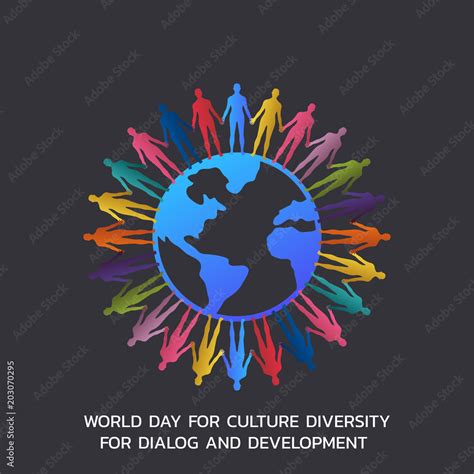 World Day for Culture Diversity for Dialog and Development, Vector ...