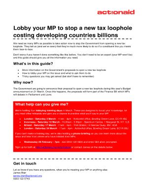 Fillable Online Lobbying Guide Actionaid Fax Email Print Pdffiller