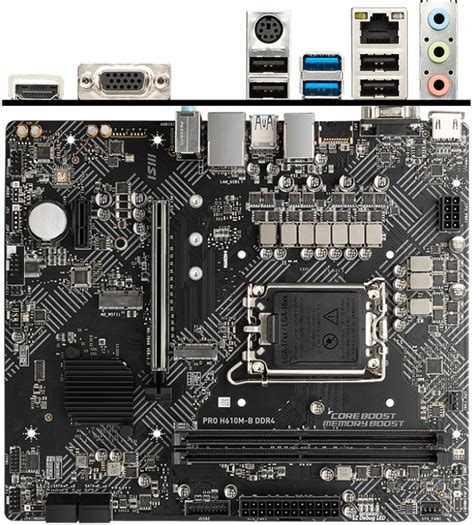 Материнская плата MSI PRO H610M-B DDR4 Soc-1700 Intel H610 2xDDR4 mATX ...