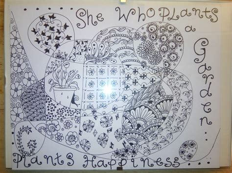 The Quirky Cottage Gardener: Zentangle Garden