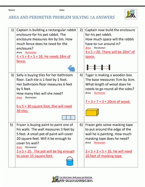 4th Grade Math Worksheets Problem Solving Skills