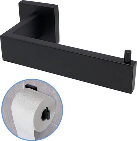 Sanics Seal Wc Rolhouder Zwart Inclusief Montage Set Toiletrolhouder