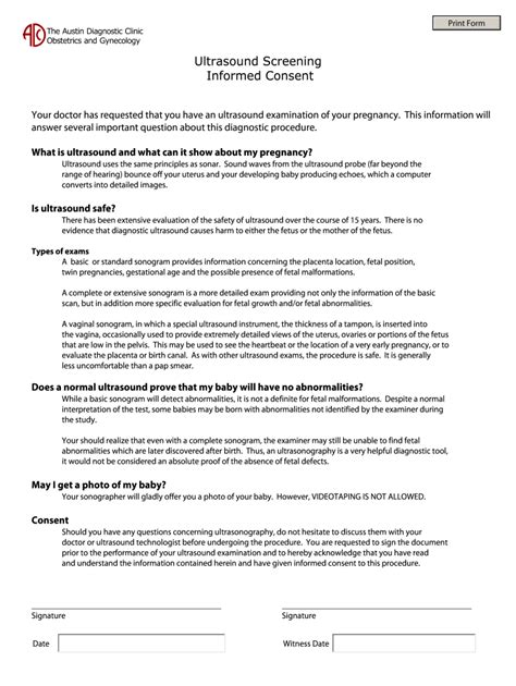 Ultrasound Consent Form Complete With Ease Airslate Signnow