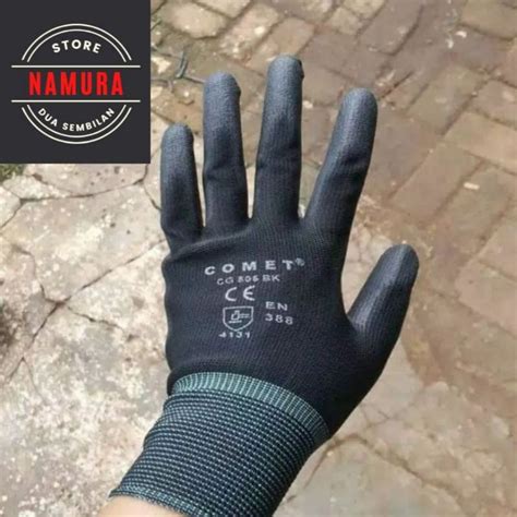 Jual Sarung Tangan Hand Glove Safety Palm Fit Comet 805 Black Shopee