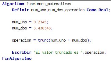 Funciones Matem Ticas En Pseint