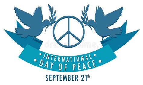 International Day Of Peace Banner Design Stock Illustration