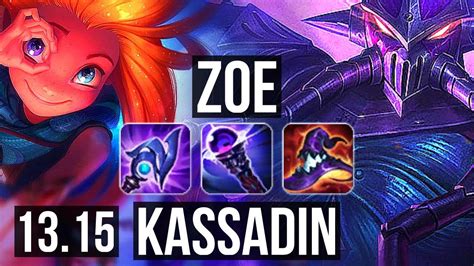 Zoe Vs Kassadin Mid K Mastery Games Dominating