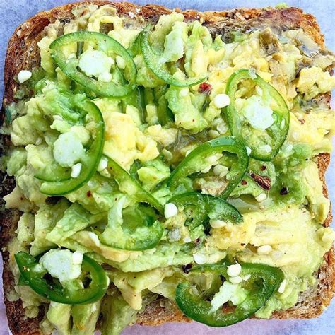 Avocado Scrambled Egg Jalapeño Toast