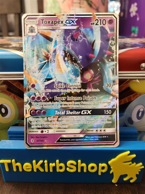 Pokemon Tcg Card Toxapex Gx 57145 Guardians Rising 2017 Ultra Rare