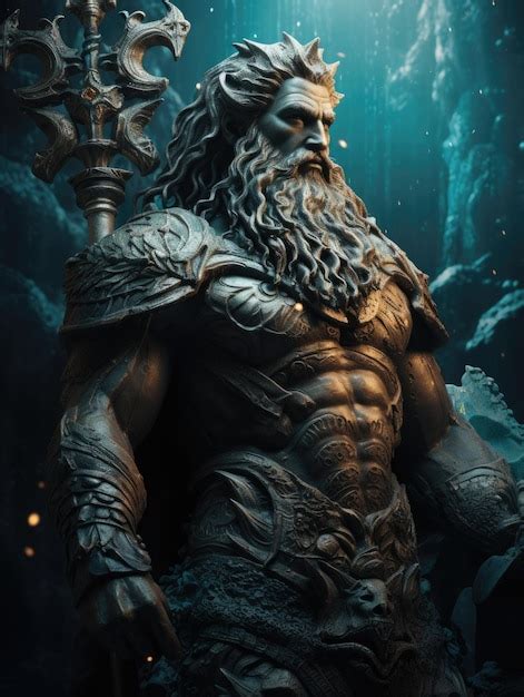 Premium Ai Image Poseidon Historical Old And Ancient Mythology