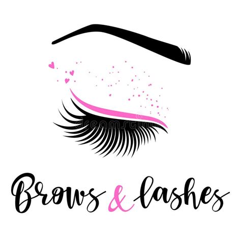 Brows and lashes logo stock vector. Illustration of face - 106806596