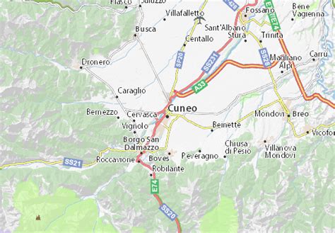 MICHELIN Cuneo map - ViaMichelin