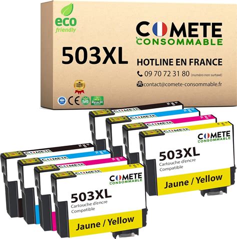 COMETE Marque française 503XL 8 Cartouches d encre Compatibles