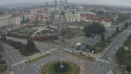 Ogrody Bernardynów Pomnik Rondo Dmowskiego Rzeszów kamery