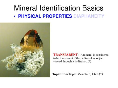 Ppt Mineral Identification Basics Powerpoint Presentation Free