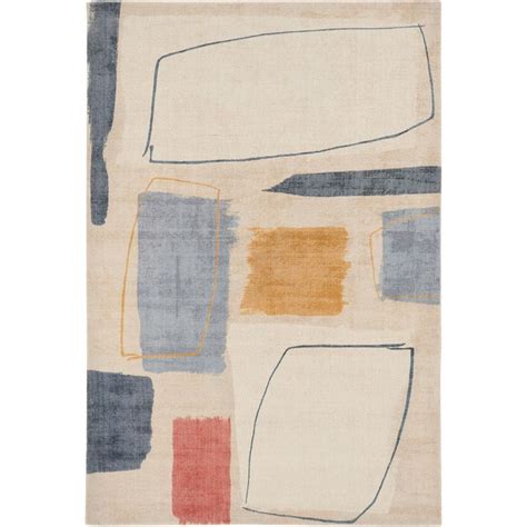 Tapis Laine Abstrait Rectangle Moderne Composition