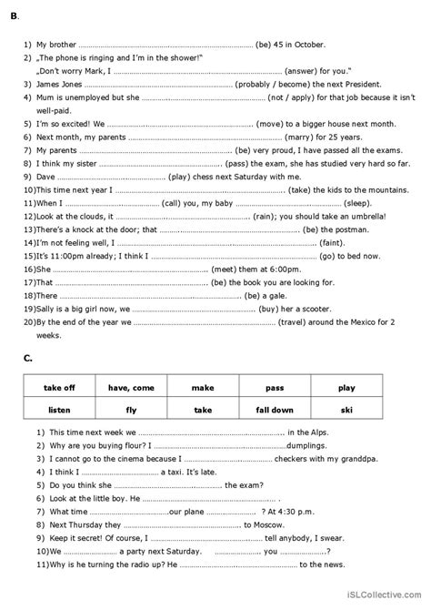 Future Tenses Review English Esl Worksheets Pdf And Doc