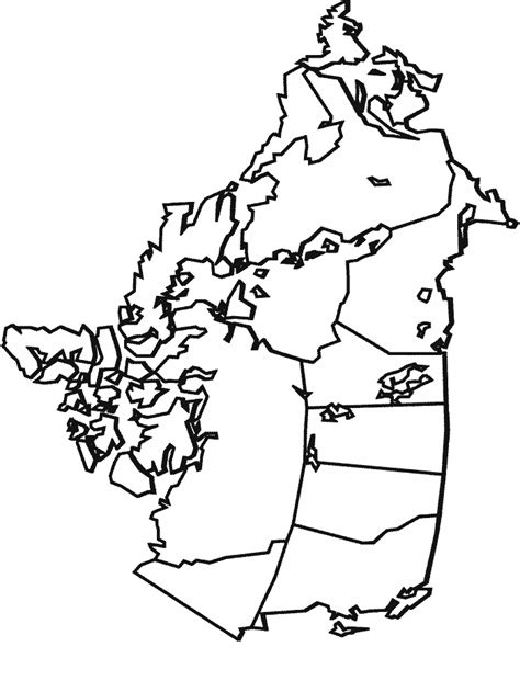 North America Map Coloring Page - Coloring Home