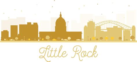 Little Rock City skyline golden silhouette. 9759536 Vector Art at Vecteezy