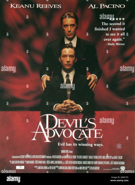 Pacino Poster The Devil S Advocate Stock Photo Alamy