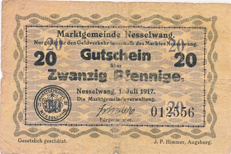 Deutschland Deutsches Reich Pfennig Notgeld Notgeldschein