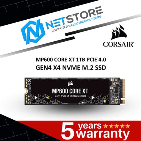 Corsair Mp600 Core Xt 1tb Pcie 40 Gen4 X4 Nvme M2 Ssd Cssd