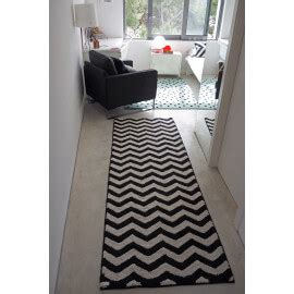 Tapis Lavable En Machine En Coton Naturel Noir Et Beige Zig Zag Lorena