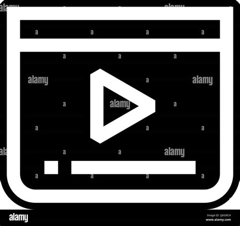 youtube icon black vector illustration Stock Vector Image & Art - Alamy