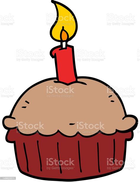 Cartoon Birthday Cupcake Stock Illustration Download Image Now Art Art Product Birthday