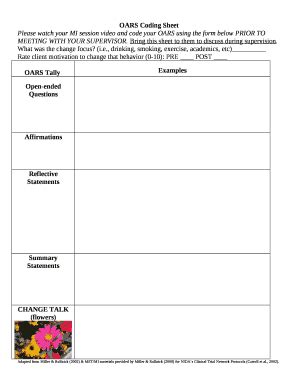 Coding Sheet Template - Fill and Sign Printable Template Online